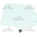 LH REAR DOOR GLASS GREEN W/FITTING - SEKURIT
